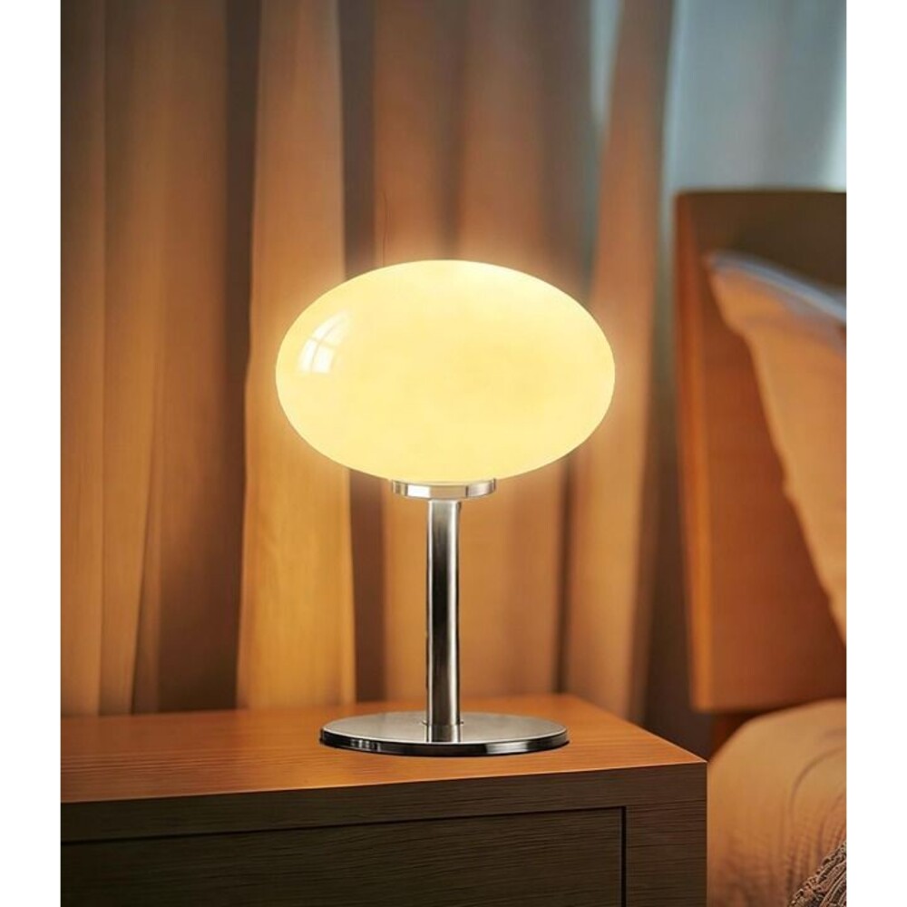 Glass Mushroom Lamp, Mid Century Dimmable Lamp 3 Color Temperatures
